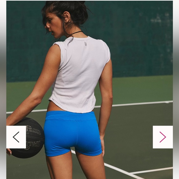 Free People Movement Good Karma Micro Shorts in Classic Blue XS/S and M/L NWOT - Picture 7 of 12